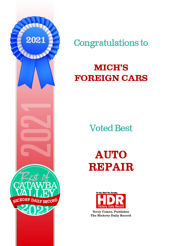 Michs Foreign Cars Award